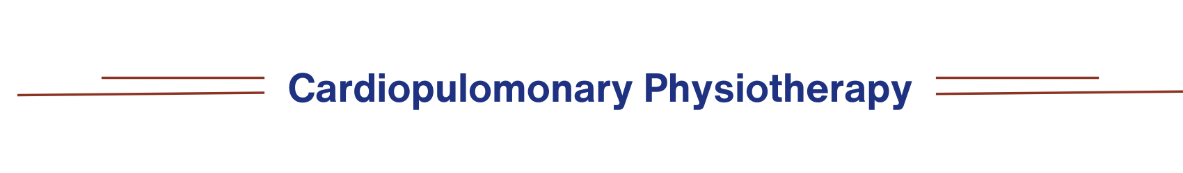 Cardiopulomonary Physiotherapy