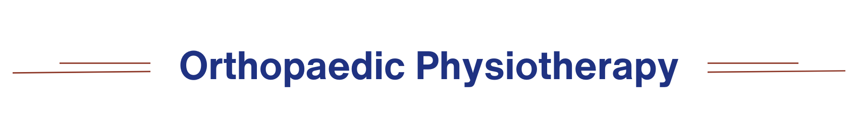 Orthopaedic Physiotherapy